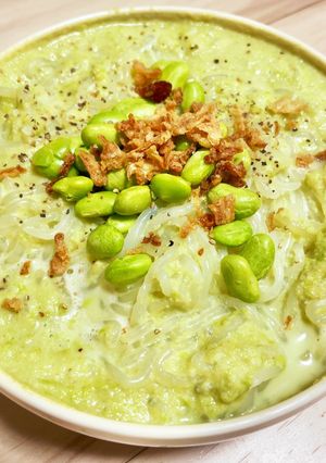 しらたきの枝豆スープパスタ風-レシピのメイン写真