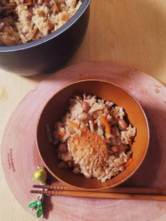 節分豆リメイク☆簡単大豆入り炊き込みご飯-レシピのメイン写真