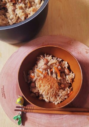節分豆リメイク☆簡単大豆入り炊き込みご飯-レシピのメイン写真