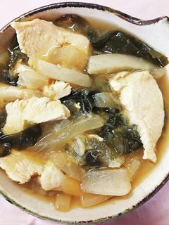 鶏むね肉と 大根 ワカメの 中華スープ♬-レシピのメイン写真