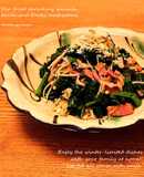 冬限定☀ちぢみほうれん草のベーコン炒め
