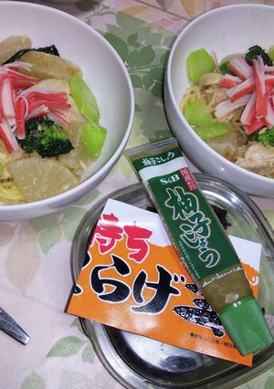 ②和ﾊﾟｽﾀ鶏大根と子持ｸﾗｹﾞ柚子胡椒-レシピのメイン写真