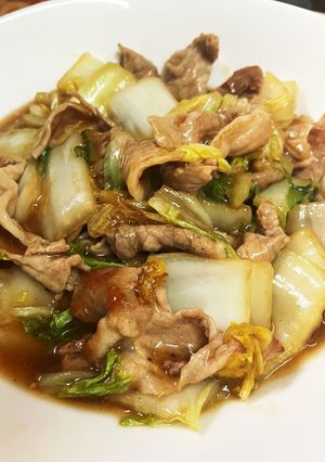 豚こま白菜の旨トロ炒め-レシピのメイン写真