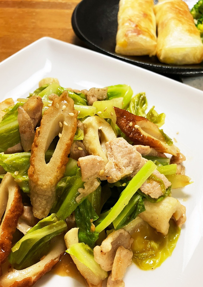 簡単！キャベツとちくわの棒棒鶏ソース炒め-レシピのメイン写真
