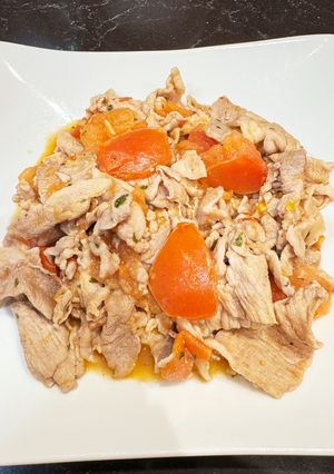 時短！！豚こま＆トマトのイタリアン炒め-レシピのメイン写真