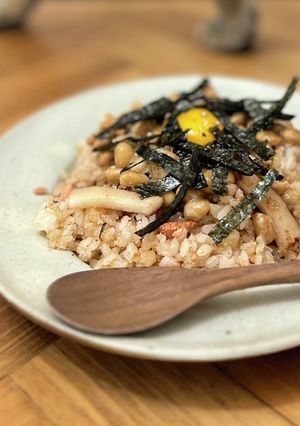 たらこイカ納豆バターライス-レシピのメイン写真