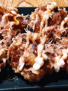エソの擂り身天ぷら、たこ焼き風-レシピのメイン写真
