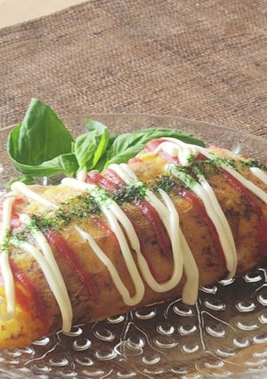 ライスペーパーdeとん平焼き☆簡単非常食-レシピのメイン写真