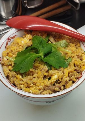 親密丼　（ひき肉の親子丼）-レシピのメイン写真