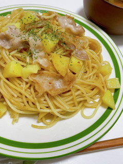 豚バラとじゃがいものバター醤油パスタ-レシピのメイン写真