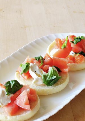 コツありオープンサンドカプレーゼ☆食パン-レシピのメイン写真
