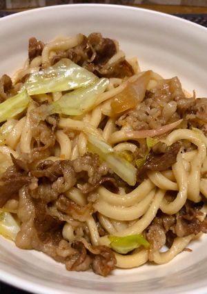 牛皿焼きうどん-レシピのメイン写真