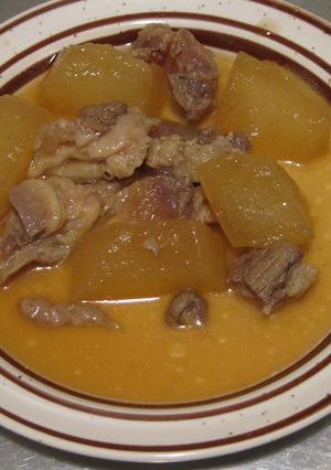 かもり（冬瓜）とスジ肉の煮物-レシピのメイン写真