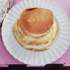 รูปของ お餅リメイク☆ふわっふわパンケーキ