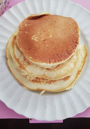 お餅リメイク☆ふわっふわパンケーキ-レシピのメイン写真