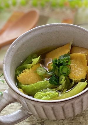 レンジで！薄揚げキャベツカレースープ-レシピのメイン写真