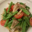 さんど豆とキノコの温サラダ