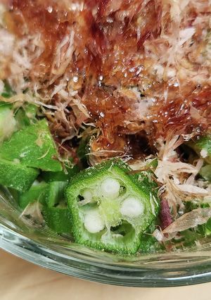 時短なあと1品　おかかのオクラ和え-レシピのメイン写真