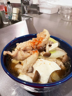 激うま!お豆腐ときのこ入り鶏皮の鴨出汁風-レシピのメイン写真