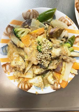 きな粉甘味噌味豚こま白菜回鍋肉青椒肉絲風-レシピのメイン写真