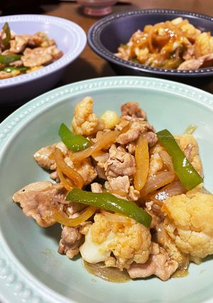 豚肉とカリフラワーのオイスターソース炒め-レシピのメイン写真