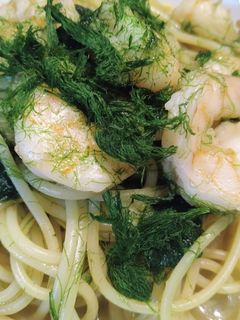 すじ青のりと海老のパスタ-レシピのメイン写真