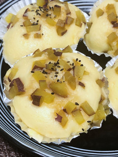 フライパンで!さつまいも蒸しパン-レシピのメイン写真