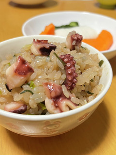 簡単♫たこと青ねぎの炊き込みご飯-レシピのメイン写真