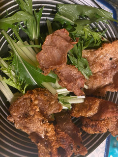 水菜と鶏皮のカリカリポン酢-レシピのメイン写真