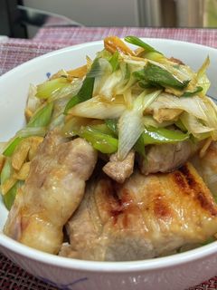 豚バラブロックニンニクネギ焼き-レシピのメイン写真
