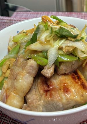 豚バラブロックニンニクネギ焼き-レシピのメイン写真