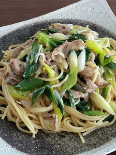 白ネギと豚肉パスタ-レシピのメイン写真