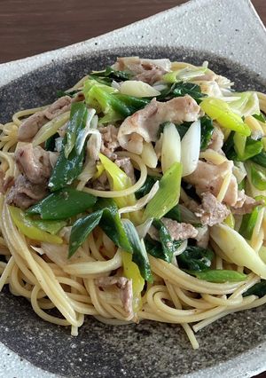 白ネギと豚肉パスタ-レシピのメイン写真