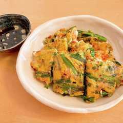 รูปของ キムチ入り海老チヂミ