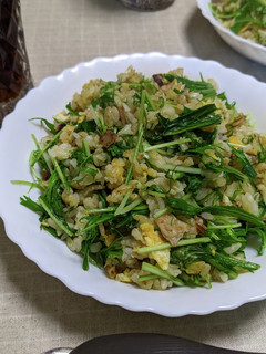 塩分控えめでも美味しい水菜チャーハン-レシピのメイン写真