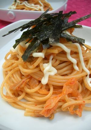 MYキムチで作る♪キムスパ＆なめたけ♪-レシピのメイン写真