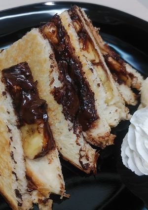 簡単すぎる！バナナとチョコのホットサンド-レシピのメイン写真