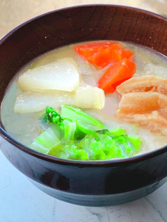 お肌ツルツル♡野菜たっぷり酒粕汁-レシピのメイン写真