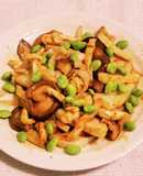 “キクラゲ練り天椎茸刻み揚げ枝豆味噌味”