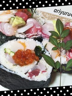 巻きす不要 海鮮極太巻 2024-レシピのメイン写真