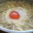 【 鶏もも肉のガーリックスープうどん 〗