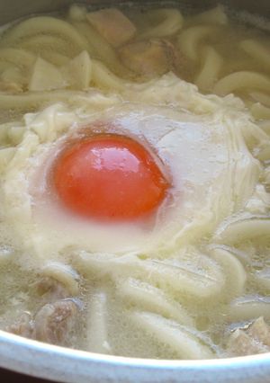 【 鶏もも肉のガーリックスープうどん 〗-レシピのメイン写真