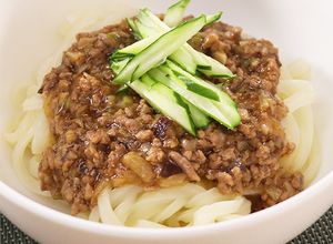 簡単肉味噌のジャージャーうどん-レシピのメイン写真