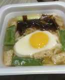 レンチンでお手軽うどん14ネギ月見あげ
