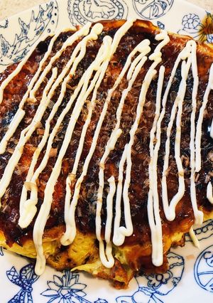 おもちベーコンお好み焼き-レシピのメイン写真