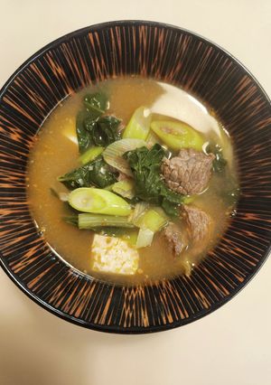 ≪韓国風≫ 牛肉とうまい菜のスープ-レシピのメイン写真