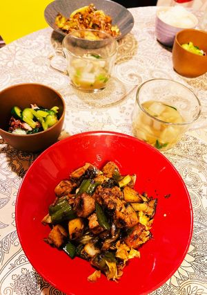 ジャガ芋豚角切りの甜麺醤炒めと大根スープ-レシピのメイン写真