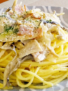 干しきのこの旨味たっぷりなクリームパスタ-レシピのメイン写真