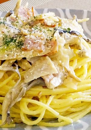 干しきのこの旨味たっぷりなクリームパスタ-レシピのメイン写真