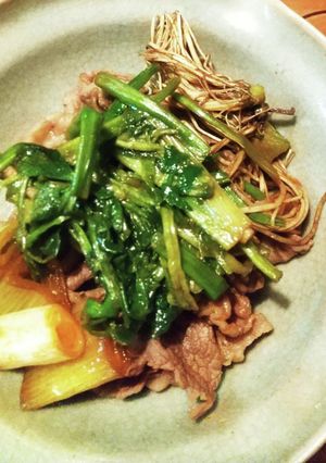 牛肉とセリのすき煮-レシピのメイン写真